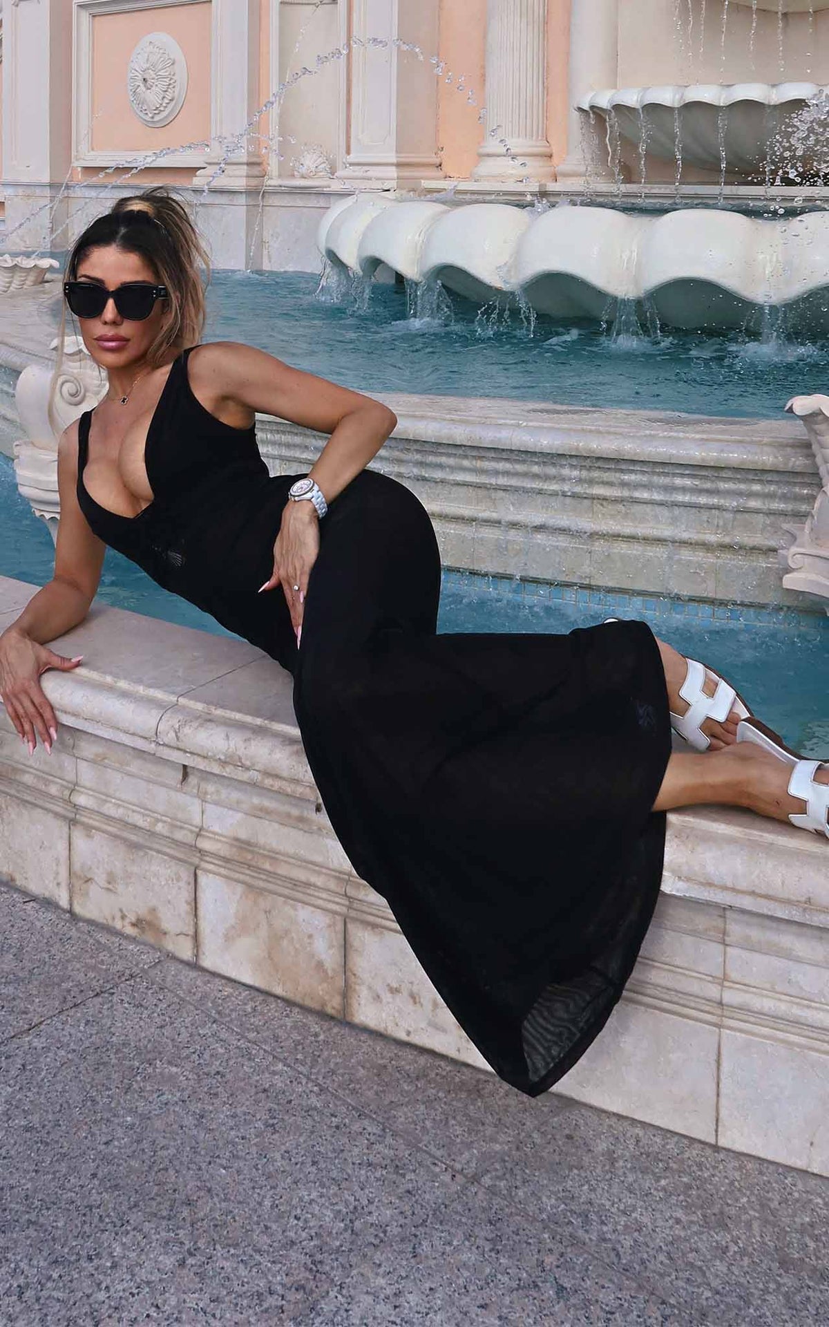 Summer Seduction Black Sheer Beach Cover-Up Dress