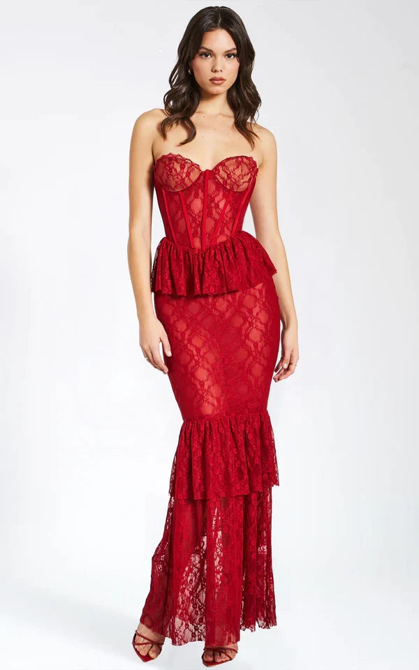 LADIES LUXE PEAELS BEADED SAMPLE DRESS